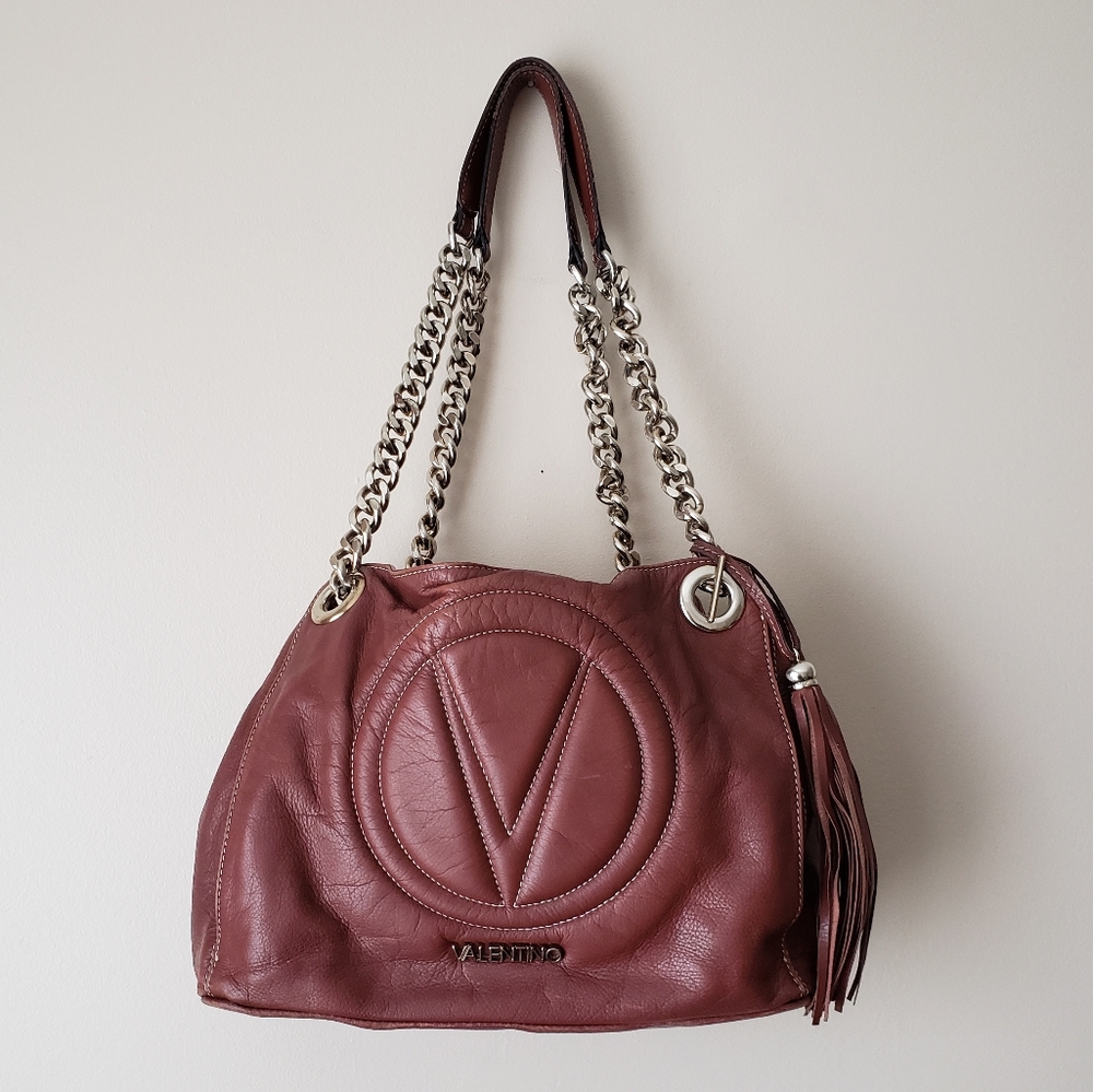 VALENTINO LUISA SAUVAGE CHAIN PURSE 🤎